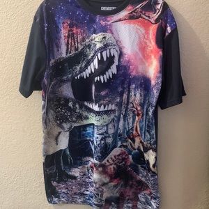 Chemistry s/s Tee Mesh Front Dinosaur Print Men’s Large